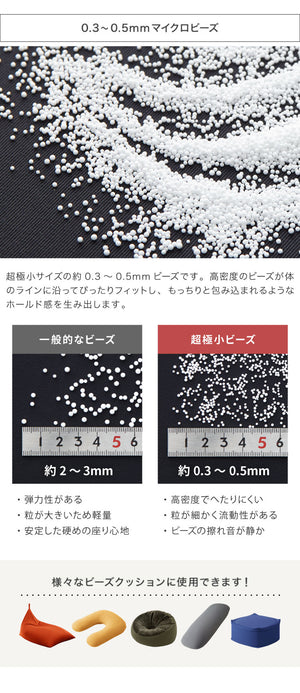 補充用ビーズ 1kg ビーズクッション 0.3～0.5mm マイクロビーズ 極小ビーズ へたりにくい 低VOC 中身 補充用 替えビーズ 詰替えビーズ 詰め替え 詰替え 補充ビーズ
