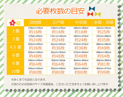 コルクマット ジョイントマット 3畳 6畳  8畳 12畳  16畳 46cm 大粒 大判 洗える ウォッシャブル 低ホルム PE樹脂 コルク 天然大粒コルクマット【cocora】ココラ 防音 赤ちゃん 保温 フロアマット