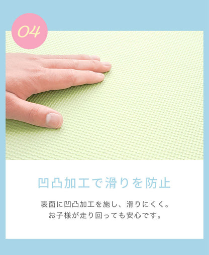 ジョイントマット 大判 60cm 32枚 PE樹脂 低ホルムアルデヒド 6畳相当 32枚組 レイアウト自由★安心素材のカラフルプレイマット【PlayMO】 フロアマット ベビー 赤ちゃん 幼児 洗える 防音 断熱 保温 サイドパーツ付