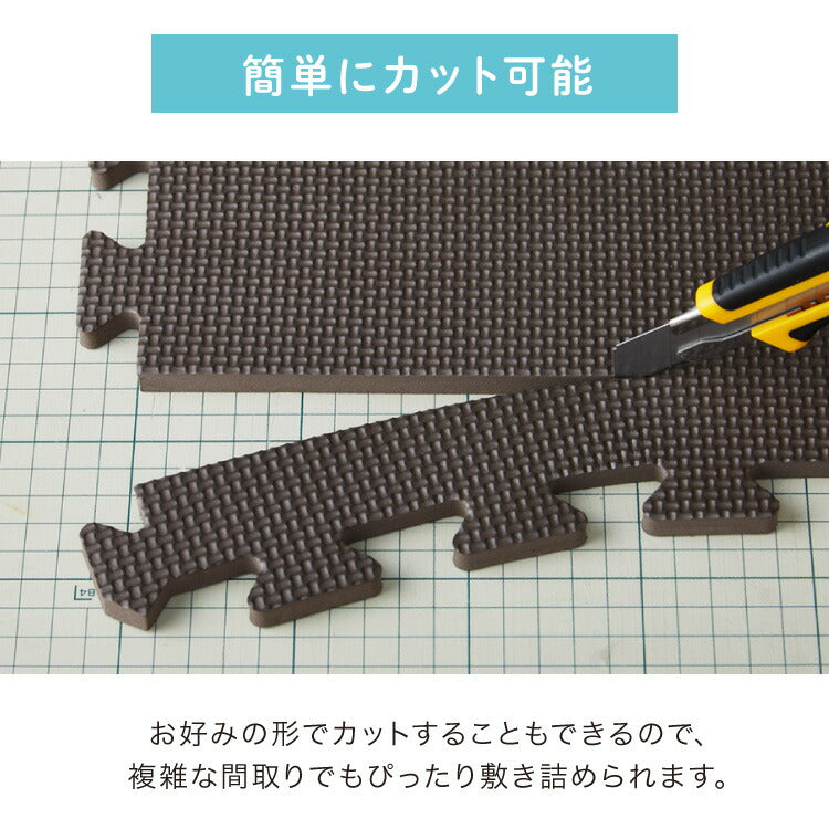 ジョイントマット 大判 48枚 41cm 防音 耐久性 衝撃吸収 床暖房対応 滑り止め おしゃれ ナチュラル カラフル かわいい フロアマット ベビーマット カーペット クッションマット キッズラグ 6畳 子供 防音対策 子供部屋 ペット