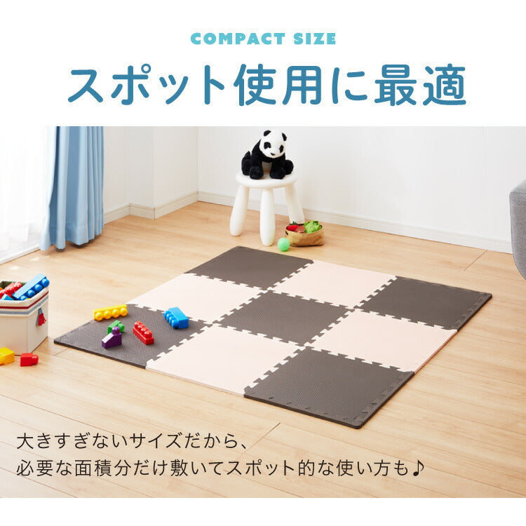 ジョイントマット 大判 48枚 41cm 防音 耐久性 衝撃吸収 床暖房対応 滑り止め おしゃれ ナチュラル カラフル かわいい フロアマット ベビーマット カーペット クッションマット キッズラグ 6畳 子供 防音対策 子供部屋 ペット