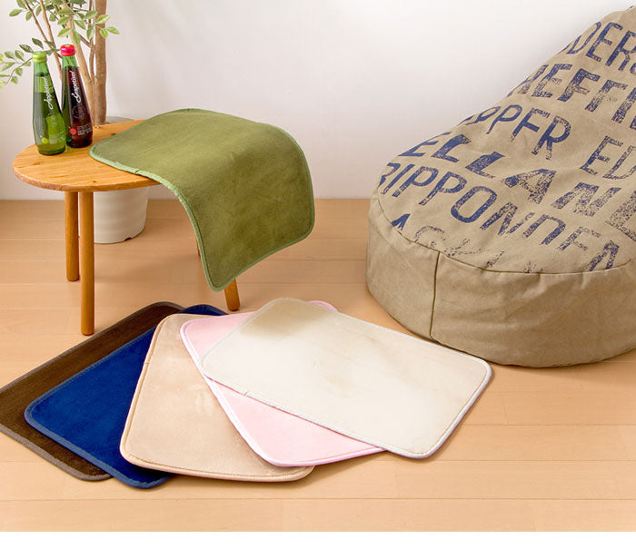 マイクロファイバーラグ ラグマット ミニ 35x50cm フランネル 洗える 玄関 北欧 オールシーズン トイレ【メール便配送】