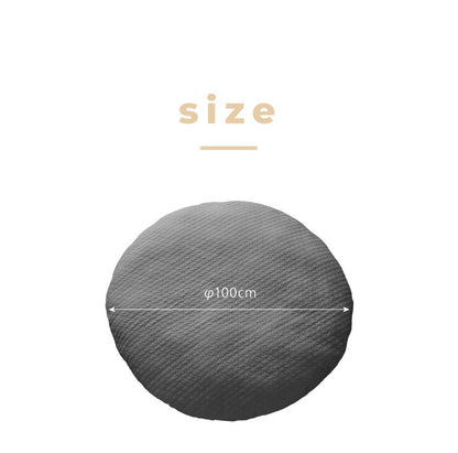 訳あり 在庫処分価格 カバー着脱不可 イブル クラウド 円形座布団 100cmR イブル CLOUD柄 綿100% 抗菌防臭 クッション ベビーマット もこもこ キルティング 韓国イブル