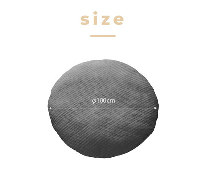 イブル クラウド 円形座布団 100cmR イブル CLOUD柄 綿100% 抗菌防臭 クッション ベビーマット もこもこ キルティング