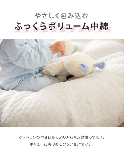 イブル クラウド 円形座布団 100cmR イブル CLOUD柄 綿100% 抗菌防臭 クッション ベビーマット もこもこ キルティング