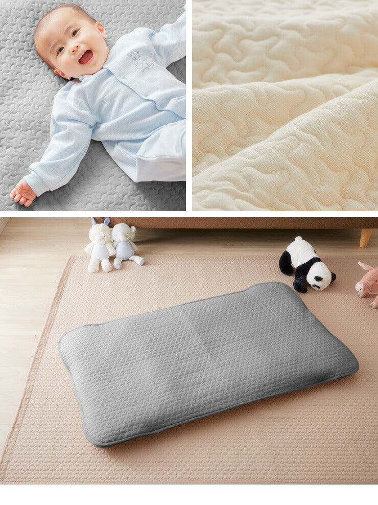 パッド付き イブル クラウド ごろ寝マット 70×120cm CLOUD柄 綿100% 抗菌防臭 ごろ寝 プレイマット ベビーマット もこもこ キルトマット