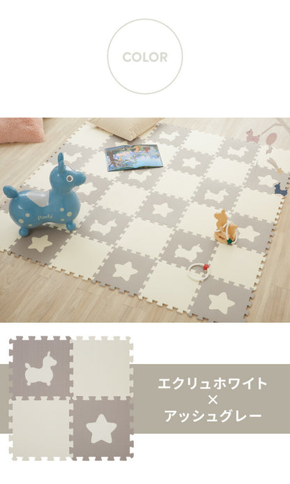 ジョイントマット 36枚組 32x32cm キッズ 子供部屋 ベビー 赤ちゃん フロアマット プレイマット ベビーマット 幼児 子供部屋 防音 断熱 保温 水洗い かわいい 可愛い おしゃれ 抗菌 防臭 加工 床暖房対応 厚手 Rody ロディ
