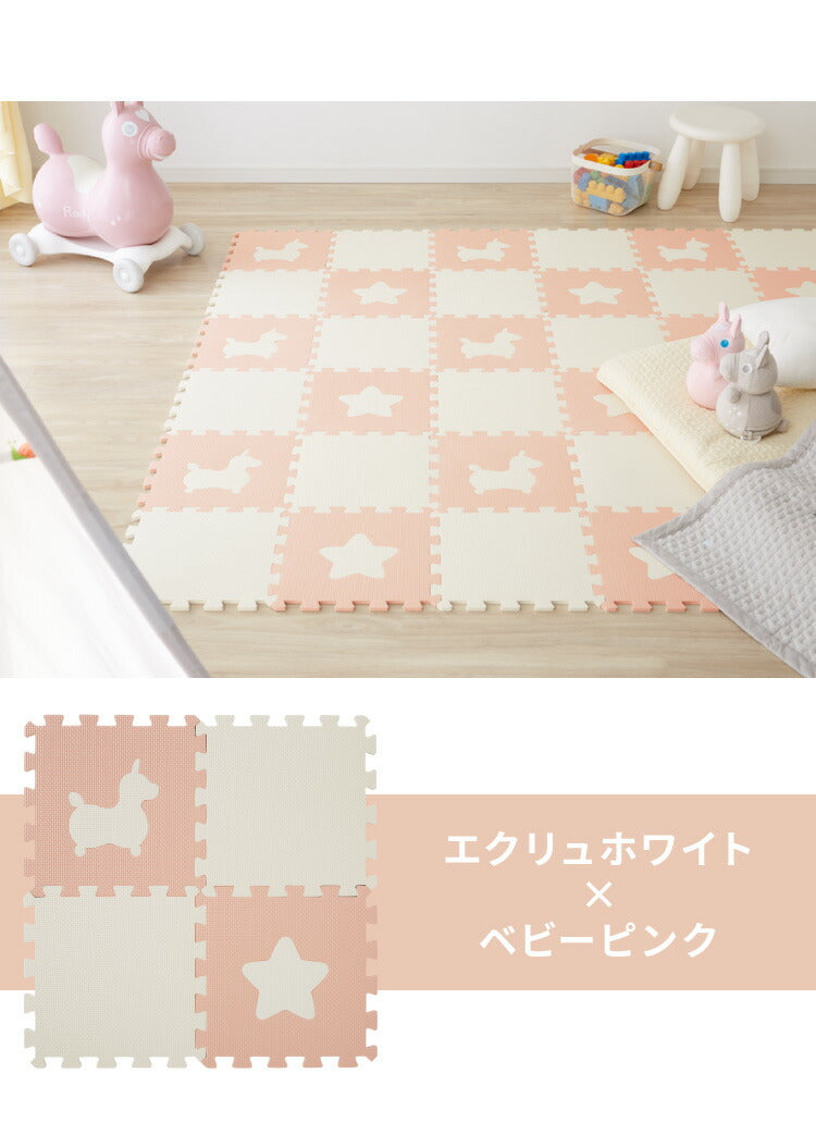 ジョイントマット 36枚組 32x32cm キッズ 子供部屋 ベビー 赤ちゃん フロアマット プレイマット ベビーマット 幼児 子供部屋 防音 断熱 保温 水洗い かわいい 可愛い おしゃれ 抗菌 防臭 加工 床暖房対応 厚手 Rody ロディ