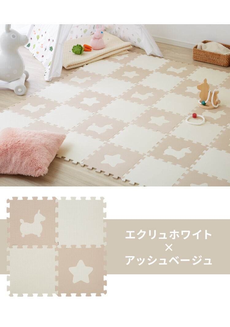 ジョイントマット 36枚組 32x32cm キッズ 子供部屋 ベビー 赤ちゃん フロアマット プレイマット ベビーマット 幼児 子供部屋 防音 断熱 保温 水洗い かわいい 可愛い おしゃれ 抗菌 防臭 加工 床暖房対応 厚手 Rody ロディ