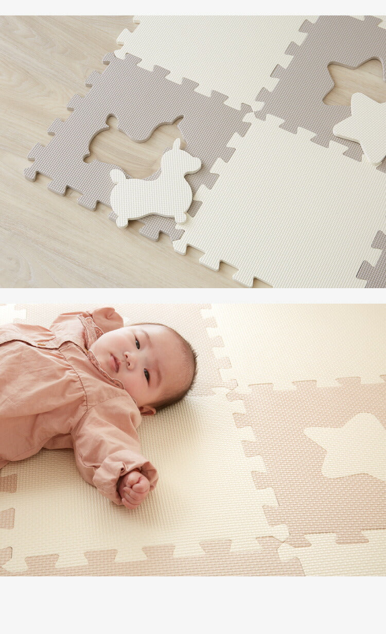 ジョイントマット 36枚組 32x32cm キッズ 子供部屋 ベビー 赤ちゃん フロアマット プレイマット ベビーマット 幼児 子供部屋 防音 断熱 保温 水洗い かわいい 可愛い おしゃれ 抗菌 防臭 加工 床暖房対応 厚手 Rody ロディ