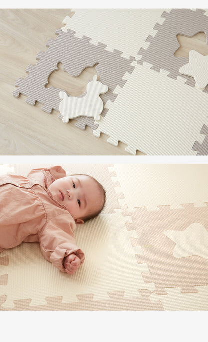 ジョイントマット 36枚組 32x32cm キッズ 子供部屋 ベビー 赤ちゃん フロアマット プレイマット ベビーマット 幼児 子供部屋 防音 断熱 保温 水洗い かわいい 可愛い おしゃれ 抗菌 防臭 加工 床暖房対応 厚手 Rody ロディ