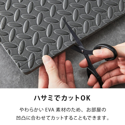 トレーニングマット 大判 滑り止め 抗菌 防臭 45cm ジョイント式 48枚セット 厚手 厚さ1cm フリーカット 床暖房対応 耐熱 ノンホルムアルデヒド PE樹脂 ブラック ジョイントマット ストレッチマット ヨガ フィットネス 筋トレ