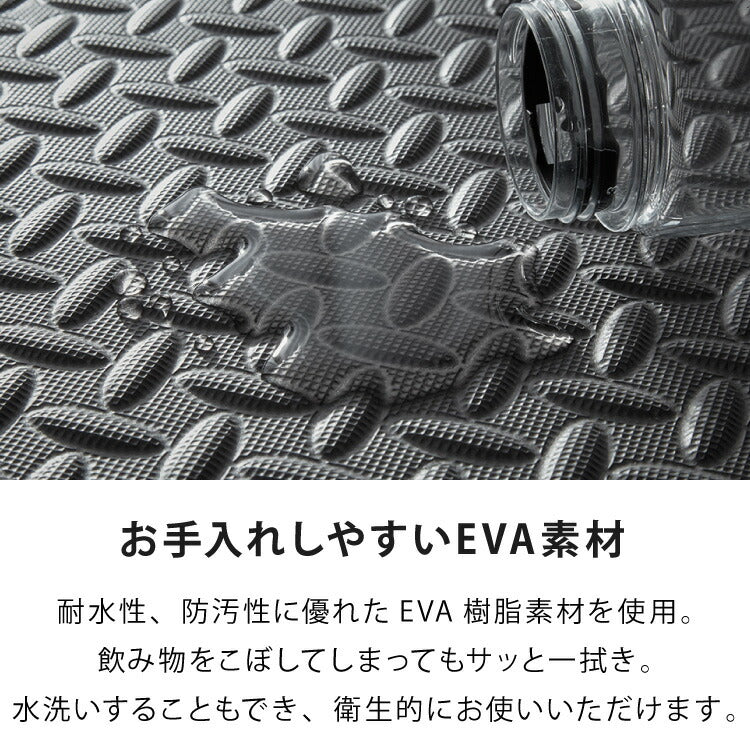 トレーニングマット 大判 滑り止め 抗菌 防臭 45cm ジョイント式 48枚セット 厚手 厚さ1cm フリーカット 床暖房対応 耐熱 ノンホルムアルデヒド PE樹脂 ブラック ジョイントマット ストレッチマット ヨガ フィットネス 筋トレ