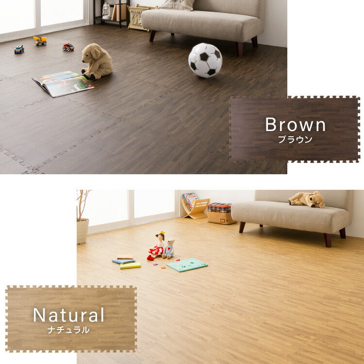 ジョイントマット 大判 厚手 2cm 60cm 16枚 3畳 特級防音 断熱 保温 耐熱 抗菌 防臭 ノンホルム サイドパーツ付き 洗える 木目 ナチュラル プレイマット キッズマット フロアマット カット可能