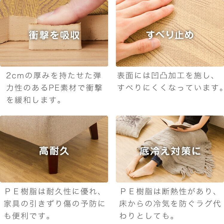 ジョイントマット 大判 厚手 2cm 60cm 16枚 3畳 特級防音 断熱 保温 耐熱 抗菌 防臭 ノンホルム サイドパーツ付き 洗える 木目 ナチュラル プレイマット キッズマット フロアマット カット可能