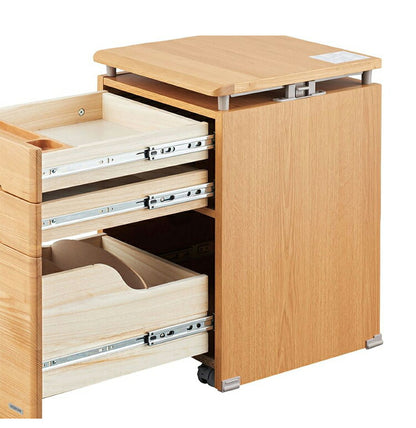 デスクワゴン KOIZUMI コイズミ 木製 リフティングワゴン 昇降式 スリム 収納 引き出し 木製 キャスター付き 大容量 コンパクト デスク 机 棚 サイドワゴン デスク下 おしゃれ 北欧 シンプル(代引不可)