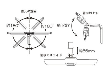 ストレートライト コイズミ KOIZUMI LED モード コントロール デスクライト 角度調節 調光 昼白色 卓上照明 おしゃれ 在宅勤務 リモートワーク 照明 省エネ テレワーク 書斎 勉強 新生活 クランプ式(代引不可)