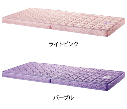 ポケットコイル マットレス シングル コイズミ KOIZUMI メッシュ素材 ハートキルト スクエアキルト 2つ折り ベッド シングルサイズ 通気性 折り畳み 敷布団 寝具 寝返り 寝心地 新生活 人気(代引不可)
