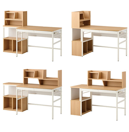 デスクセット コイズミ KOIZUMI デスク 幅100cm シェルフ マルチラック リビングデスク 学習机 勉強机 突板 おしゃれ シンプル インテリア リビング 在宅 リモートワーク 収納(代引不可)