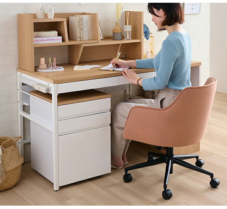 デスクワゴン KOIZUMI コイズミ 完成品 木製 リフティングワゴン 昇降式 スリム 収納 引き出し 木製 キャスター付き 大容量 コンパクト デスク 机 棚 サイドワゴン デスク下 おしゃれ 北欧 シンプル(代引不可)