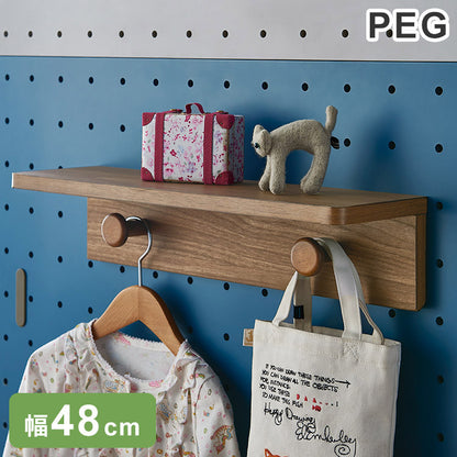 棚小 フック2個付 単品 KOIZUMI コイズミ ペグ PEG 収納 学習机 学習デスク 子供部屋 ペグシリーズ ベッド用オプションパーツ リビング学習(代引不可)
