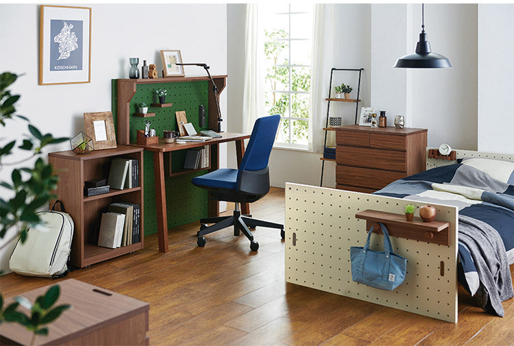 チェスト KOIZUMI コイズミ PEG ペグ おしゃれ コーディネート シェルフ 組合せ 収納 ベッドデスク 自分好み デスクセット 子供用 フルオープンレール インテリア(代引不可)