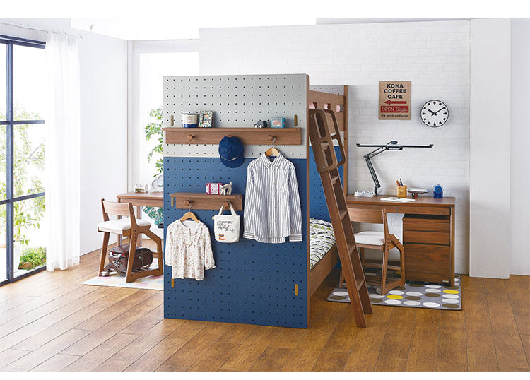 2段ベッド KOIZUMI コイズミ 収納 子供部屋 ペグボード かわいい シンプル インテリア 子供 こども キッズ コイズミファニテック ロフトベッド 新生活 ベッドフレーム(代引不可)