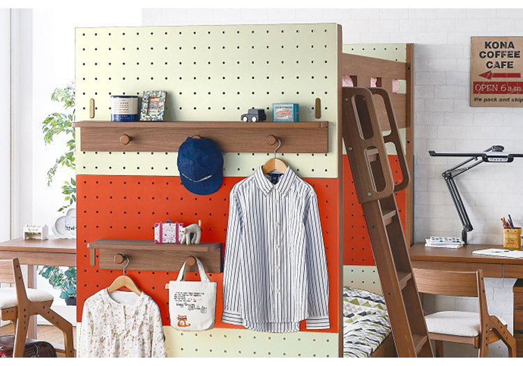 2段ベッド KOIZUMI コイズミ 収納 子供部屋 ペグボード かわいい シンプル インテリア 子供 こども キッズ コイズミファニテック ロフトベッド 新生活 ベッドフレーム(代引不可)