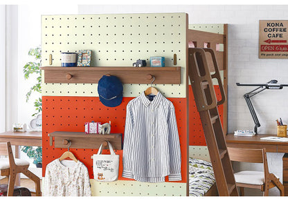 2段ベッド KOIZUMI コイズミ 収納 子供部屋 ペグボード かわいい シンプル インテリア 子供 こども キッズ コイズミファニテック ロフトベッド 新生活 ベッドフレーム(代引不可)