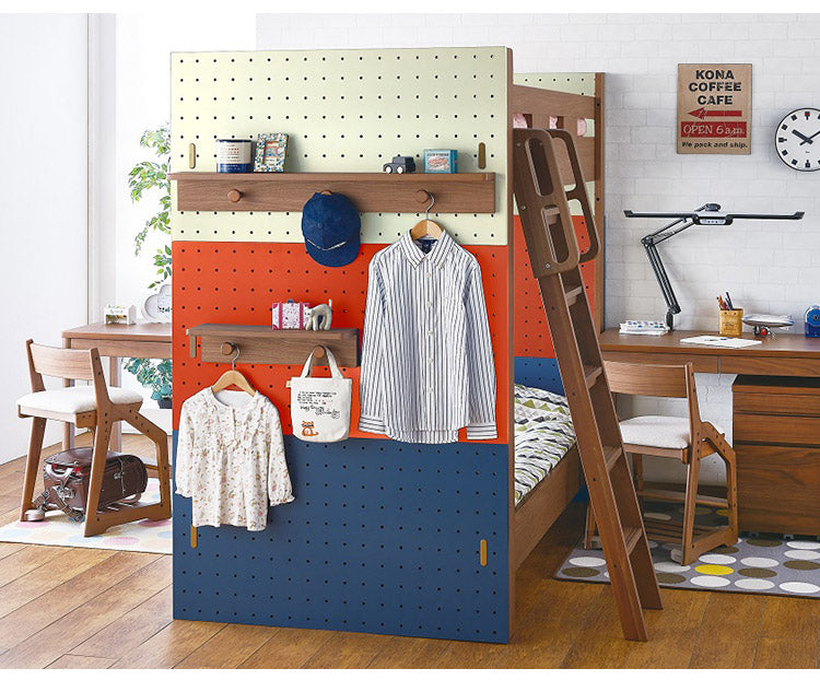 2段ベッド KOIZUMI コイズミ 収納 子供部屋 ペグボード かわいい シンプル インテリア 子供 こども キッズ コイズミファニテック ロフトベッド 新生活 ベッドフレーム(代引不可)