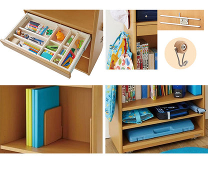 マルチラック 幅60cm 子供部屋 リビング ダイニング ランドセルラック 大容量 コンパクト 木製 かわいい インテリア 北欧 おしゃれ リビング学習 キッズ 子供 シンプル(代引不可)