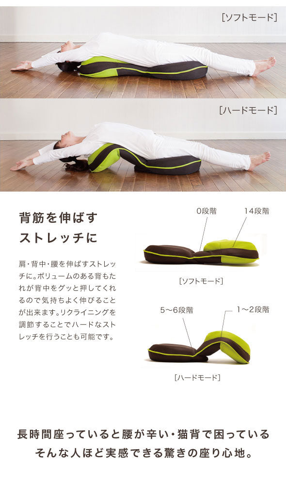 座椅子 リクライニング 背筋がGUUUN 美姿勢座椅子 クッション 腰痛 椅子 骨盤矯正 0070-2058