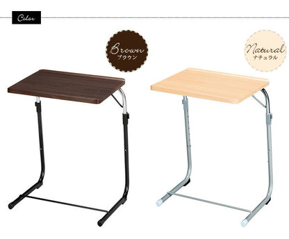 サイドテーブル 折りたたみ テーブル 高さ調節 昇降式 アンティーク フォールディングテーブル [フォールディングサイドテーブル Pange パンジュ] ブラウン ナチュラル FLS-1(代引き不可)