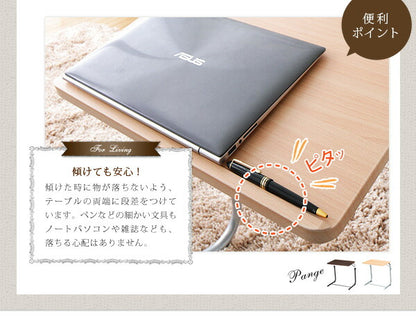 サイドテーブル 折りたたみ テーブル 高さ調節 昇降式 アンティーク フォールディングテーブル [フォールディングサイドテーブル Pange パンジュ] ブラウン ナチュラル FLS-1(代引き不可)