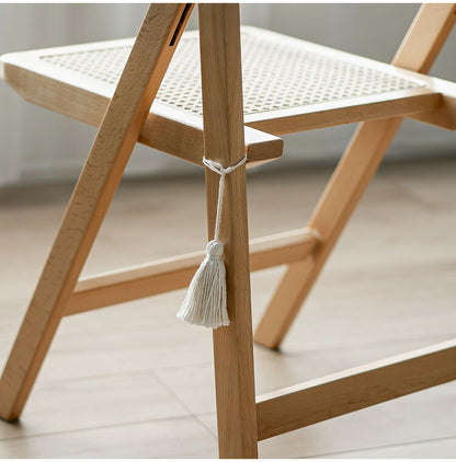 フォールディングチェア 折り畳み式 天然木 ラタン 幅42 奥行49 高さ78cm(座面高41.5cm) 完成品 折りたたみ椅子 リビング ダイニング デスク 来客用 作業用 籐家具 椅子 チェア amu/アム AMU-FC01(代引不可)