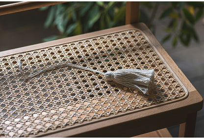 サイドテーブル 棚付き 天然木 ラタン 幅35 奥行27 高さ53cm 完成品 軽量 コンパクト シンプル おしゃれ かわいい リビング ダイニング ベッドサイド 籐家具 机 テーブル amu/アム AMU-T03(代引不可)