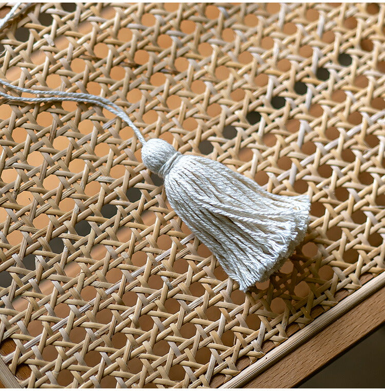 サイドテーブル 棚付き 天然木 ラタン 幅35 奥行27 高さ53cm 完成品 軽量 コンパクト シンプル おしゃれ かわいい リビング ダイニング ベッドサイド 籐家具 机 テーブル amu/アム AMU-T03(代引不可)