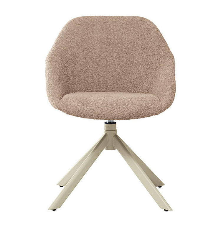 ラウンドチェア チェア 椅子 いす デスク リビング ダイニング 食卓用 オフィス おしゃれ スタイリッシュ アームレス 回転式 360度回転 肘掛け無 耐荷重80kg スチール製(代引不可)