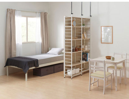 スクリーンラック ブラウン ナチュラル 壁面収納 パーテーション パーティクルボード 間仕切り オープンラック 収納ラック 壁面ラック 棚 壁 本棚 パーテーション 衝立(代引不可)