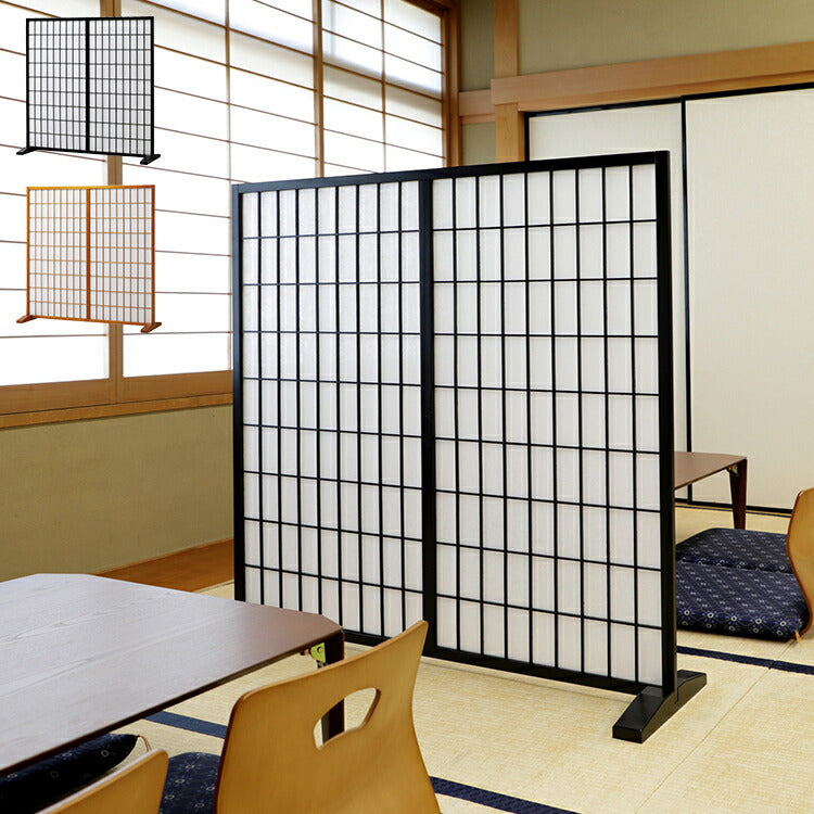 パーテーション 衝立1連 和風 120×120cm 間仕切り 木製 天然木 目隠し 軽量 自立 障子スクリーン 和室 畳 障子 オフィス ブラック ブラウン JP-1(BK) JP-1(BR)(代引不可)