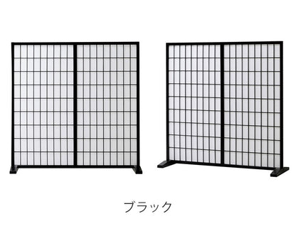 パーテーション 衝立1連 和風 120×120cm 間仕切り 木製 天然木 目隠し 軽量 自立 障子スクリーン 和室 畳 障子 オフィス ブラック ブラウン JP-1(BK) JP-1(BR)(代引不可)
