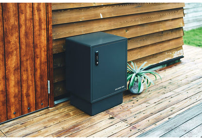 宅配ボックス 置き配ボックス 配達ボックス 幅49 奥行40 高さ70 ダイヤル式 大容量 置き配 スタイリッシュ スチール 屋外 後付け 宅配便 宅急便 印鑑ホルダー付 左開き ブラック(代引不可)