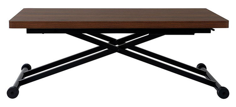 リフトテーブル 120×80 伸長式 テーブル 昇降テーブル ダイニングテーブル リビングテーブル 高さ調節 シンプル おしゃれ コンパクト 木目調 キャスター付(代引不可)