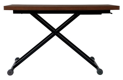 リフトテーブル 120×80 伸長式 テーブル 昇降テーブル ダイニングテーブル リビングテーブル 高さ調節 シンプル おしゃれ コンパクト 木目調 キャスター付(代引不可)