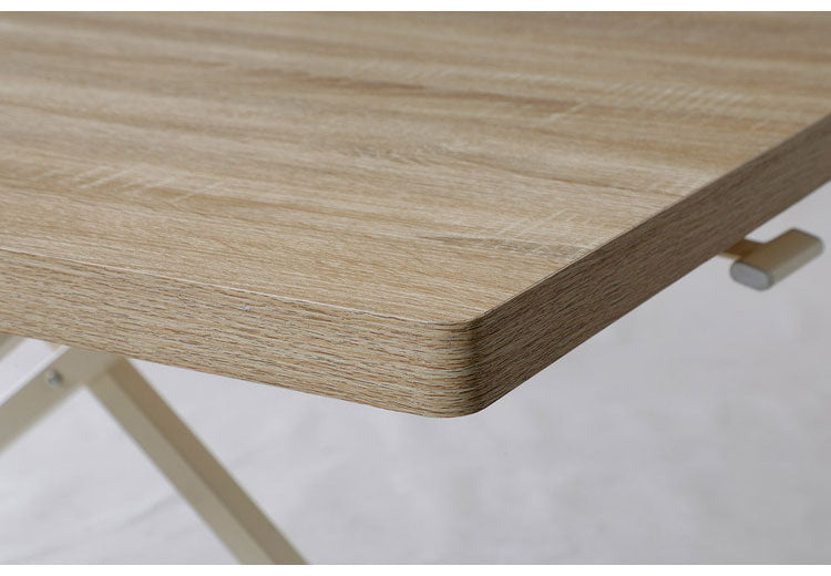 リフトテーブル 120×80 伸長式 テーブル 昇降テーブル ダイニングテーブル リビングテーブル 高さ調節 シンプル おしゃれ コンパクト 木目調 キャスター付(代引不可)