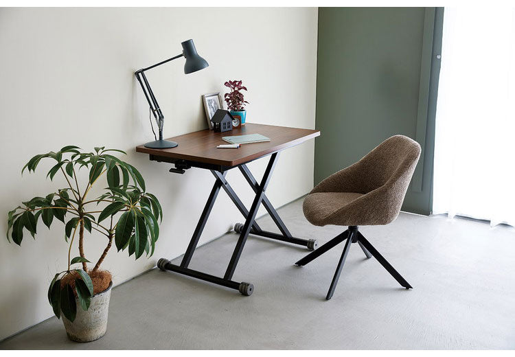 リフトテーブル 90×60 伸長式 テーブル 昇降テーブル ダイニングテーブル リビングテーブル 高さ調節 シンプル おしゃれ コンパクト 木目調 キャスター付(代引不可)