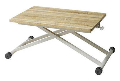 リフトテーブル 90×60 伸長式 テーブル 昇降テーブル ダイニングテーブル リビングテーブル 高さ調節 シンプル おしゃれ コンパクト 木目調 キャスター付(代引不可)