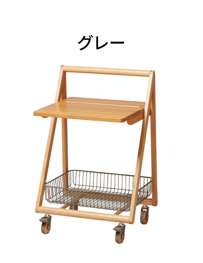 テーブルワゴン タブレットスタンド 収納カゴ キャスター付き テーブル ワゴン 天然木 収納 キャスター付きワゴン 作業台 おしゃれ かわいい シンプル サイドテーブル サイドワゴン デスク(代引不可)