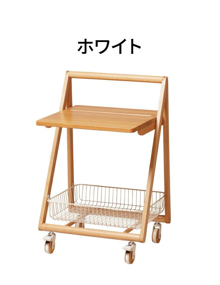 テーブルワゴン タブレットスタンド 収納カゴ キャスター付き テーブル ワゴン 天然木 収納 キャスター付きワゴン 作業台 おしゃれ かわいい シンプル サイドテーブル サイドワゴン デスク(代引不可)