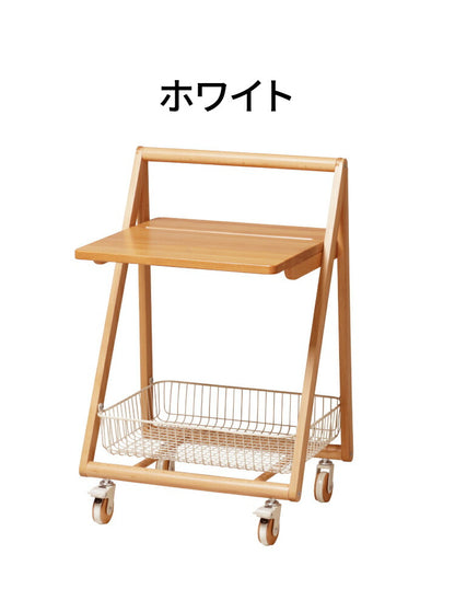 テーブルワゴン タブレットスタンド 収納カゴ キャスター付き テーブル ワゴン 天然木 収納 キャスター付きワゴン 作業台 おしゃれ かわいい シンプル サイドテーブル サイドワゴン デスク(代引不可)